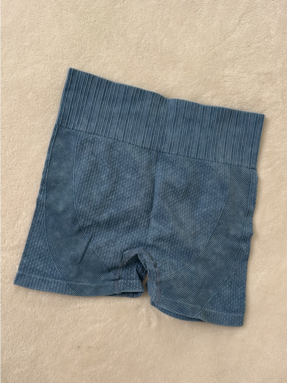 Seamless High-Waist Blue Women’s Shorts